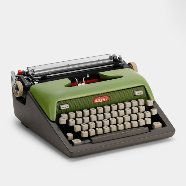 Royal Futura 800 Green Manual Typewriter and Case For Sale