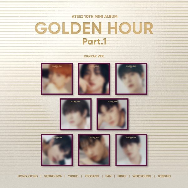 (KOREA VER.) ATEEZ (에이티즈) 10TH MINI ALBUM - [GOLDEN HOUR : PART.1] (DIGIPAK VER.) Online Hot Sale