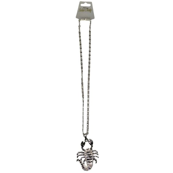 Large Silver Scorpion Necklace For Sale - Image 2
